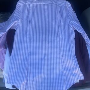 Big & Tall Men's Purple Checkered Shirt